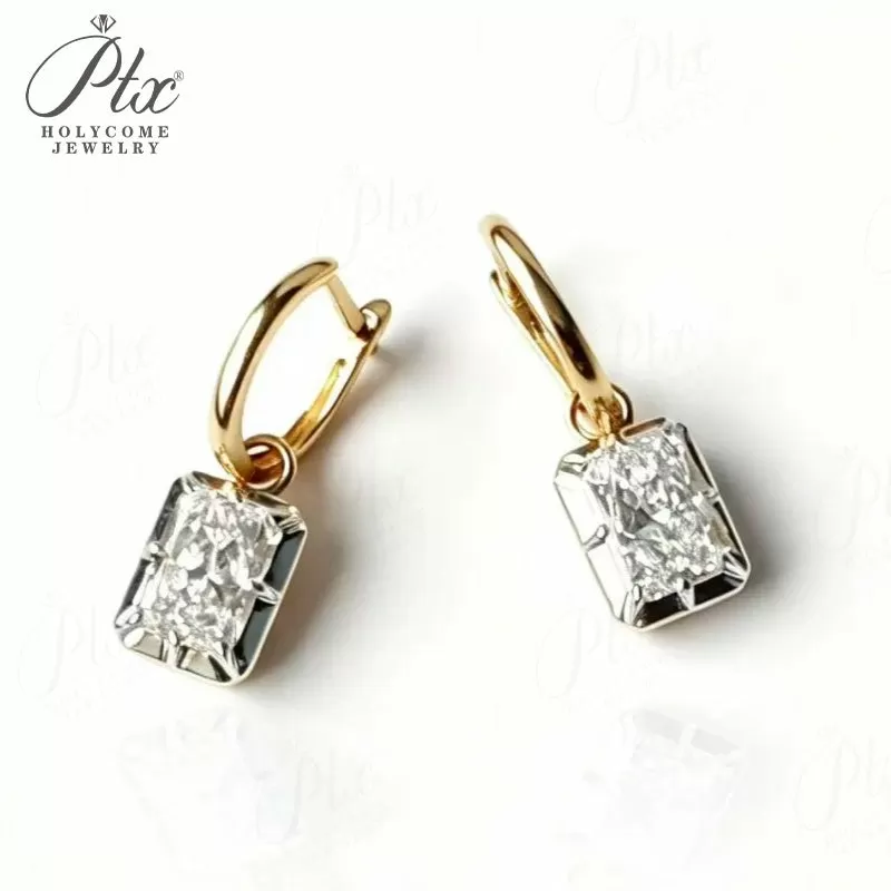 1ct Round Lab Grown Diamond Stud Earrings D Color VVS1 14K Gold Plated GRA - Image 13