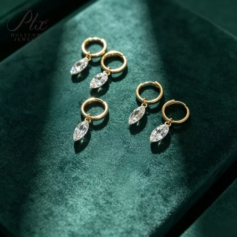 1ct Round Lab Grown Diamond Stud Earrings D Color VVS1 14K Gold Plated GRA - Image 10