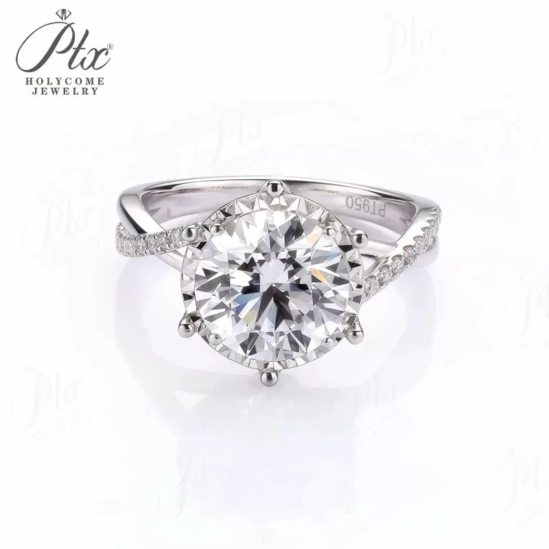 1ct Round Lab Grown Diamond Ring D Color VVS1 925 Sterling Silver GRA