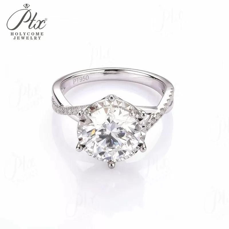 1ct Round Lab Grown Diamond Ring D Color VVS1 925 Sterling Silver GRA - Image 3