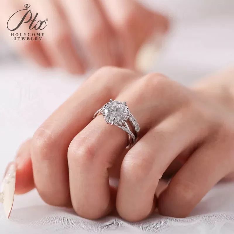 1ct Round Lab Grown Diamond Ring D Color VVS1 925 Sterling Silver GRA - Image 3