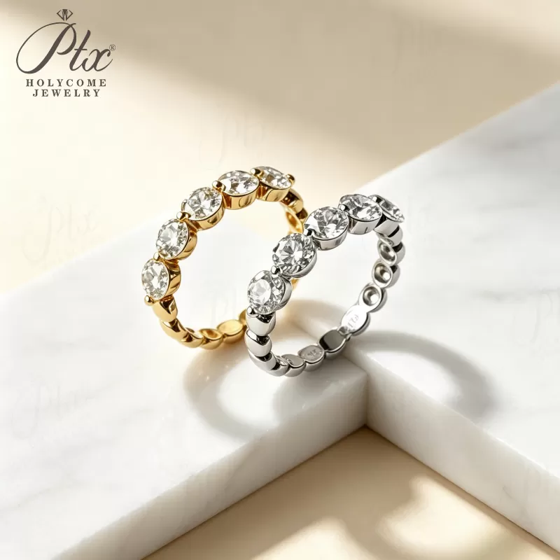 1ct Round Lab Grown Diamond Ring D Color VVS1 14K Gold Plated IGI