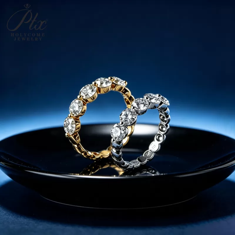 1ct Round Lab Grown Diamond Ring D Color VVS1 14K Gold Plated IGI - Image 17