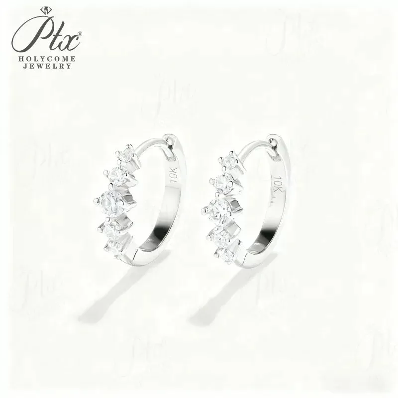 1ct Round Moissanite Stud Earrings D Color VVS1 14K Gold Plated GRA - Image 7