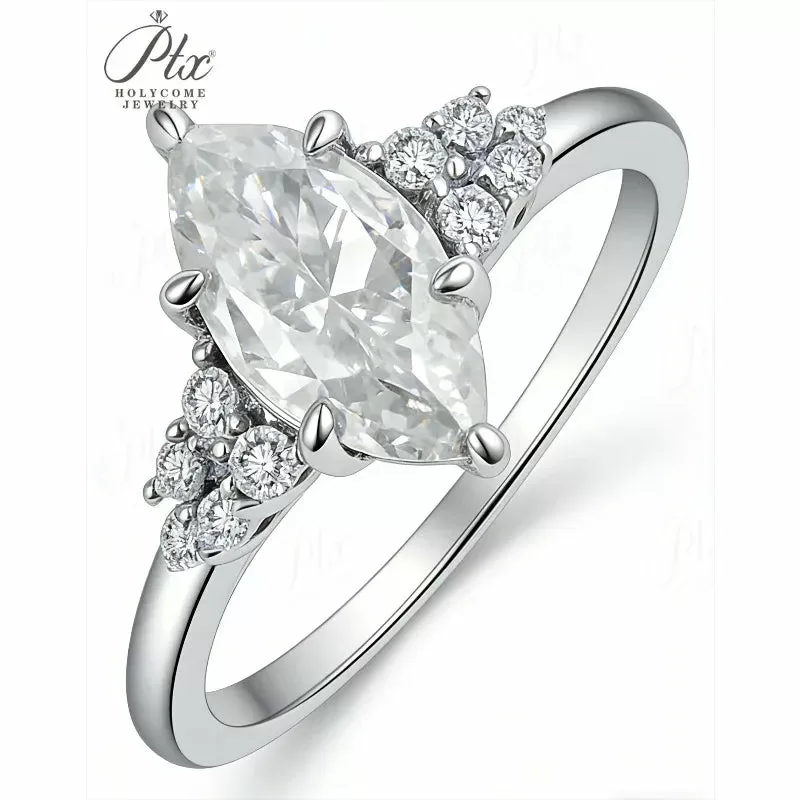 1.5ct Round Moissanite Ring D Color VVS1 925 Sterling Silver GRA - Image 8
