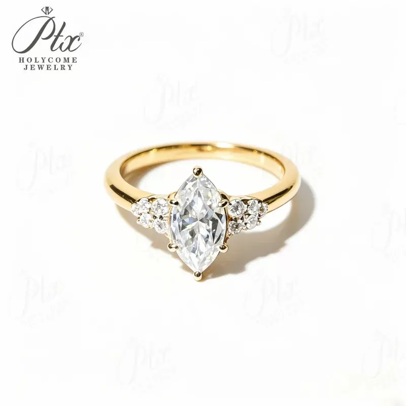 1.5ct Round Moissanite Ring D Color VVS1 925 Sterling Silver GRA - Image 9