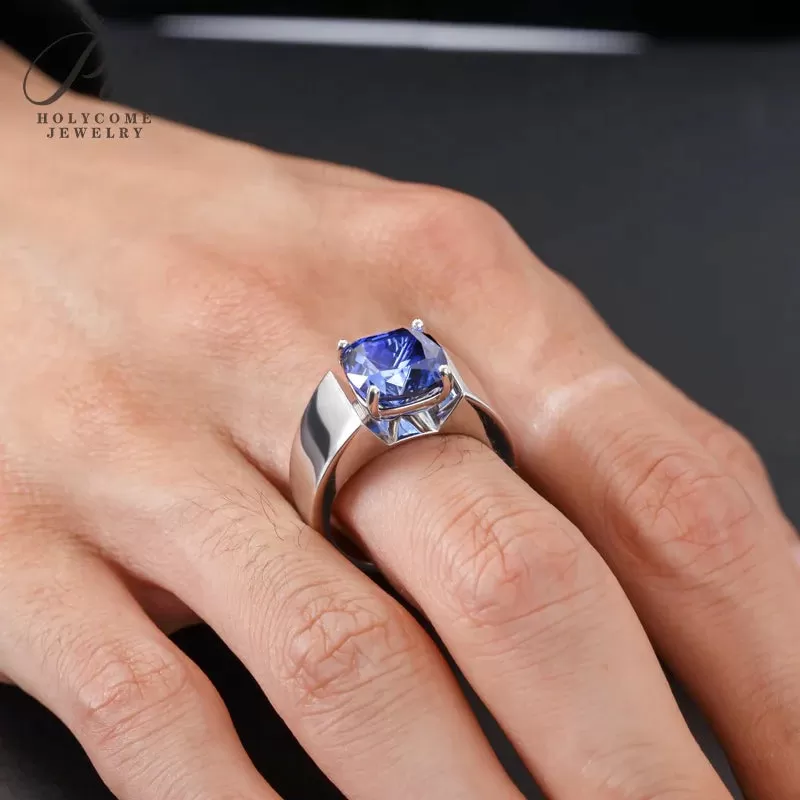 1ct Cushion Moissanite Ring D Color VVS1 925 Sterling Silver GRA - Image 4