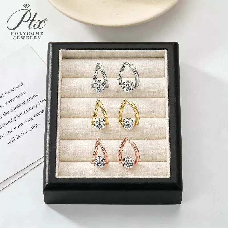 1-2ct Round Moissanite Stud Earrings D Color VVS1 925 Sterling Silver GRA - Image 2