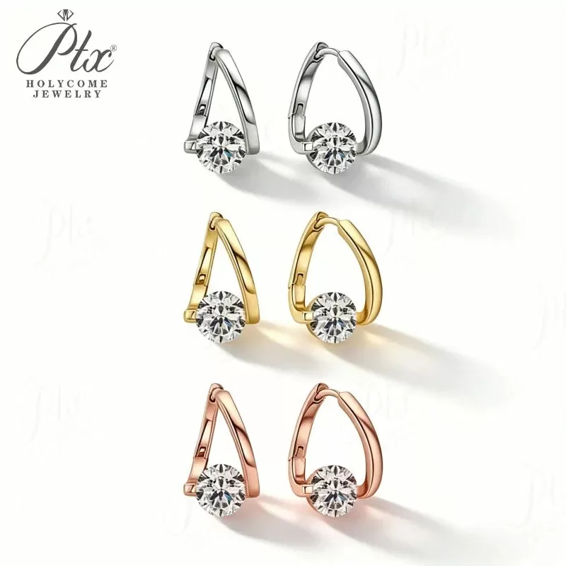 1-2ct Round Moissanite Stud Earrings D Color VVS1 925 Sterling Silver GRA - Image 7