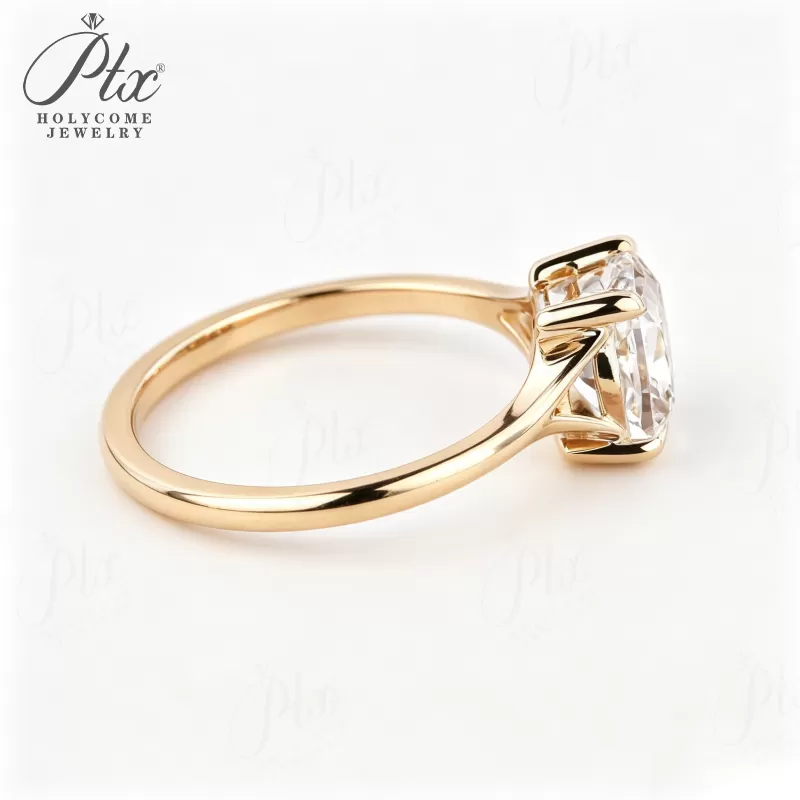 1-3ct Cushion Lab Grown Diamond Ring D Color VVS1 925 Sterling Silver IGI - Image 8