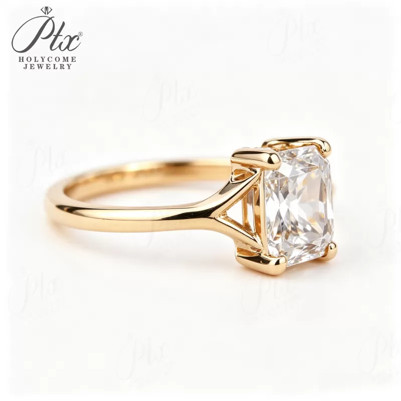 1-3ct Cushion Lab Grown Diamond Ring D Color VVS1 925 Sterling Silver IGI - Image 9