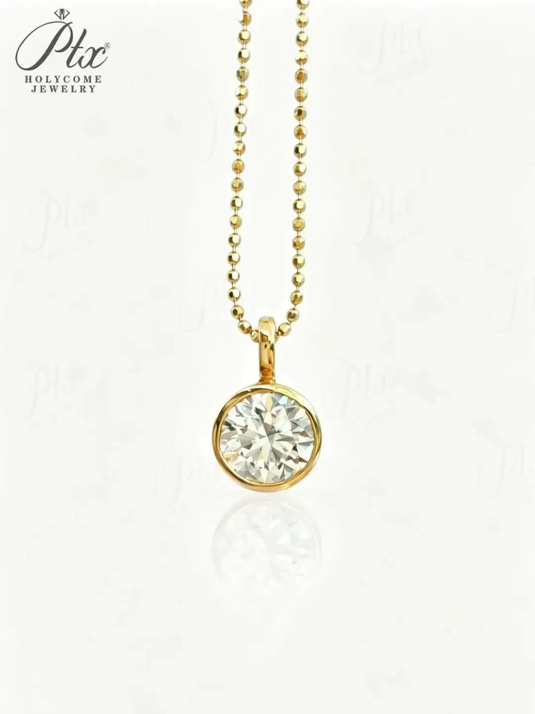 2ct Round Lab Grown Diamond Pendant Necklace D Color VVS1 14K Gold Plated GRA - Image 10