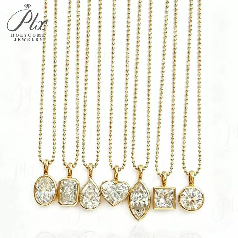 2ct Round Lab Grown Diamond Pendant Necklace D Color VVS1 14K Gold Plated GRA - Image 2