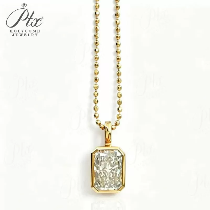2ct Round Lab Grown Diamond Pendant Necklace D Color VVS1 14K Gold Plated GRA - Image 5