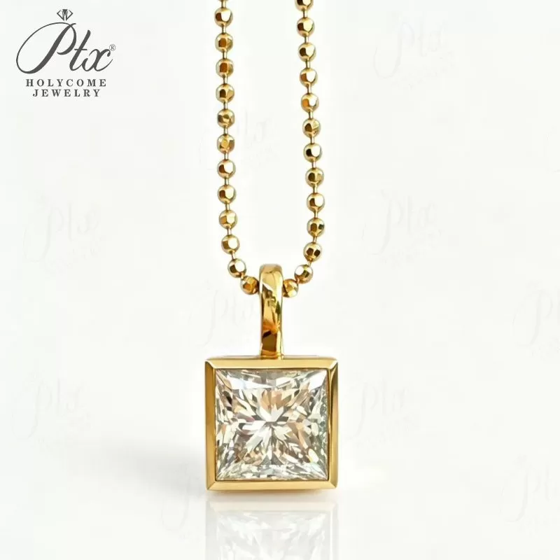 2ct Round Lab Grown Diamond Pendant Necklace D Color VVS1 14K Gold Plated GRA - Image 6
