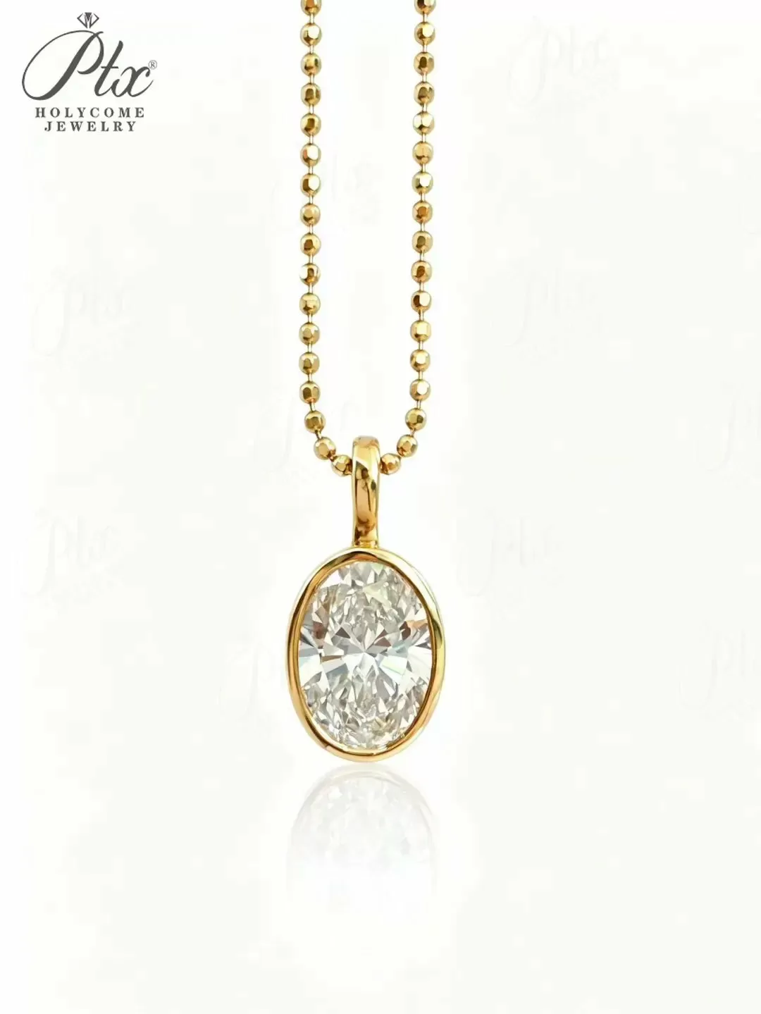 2ct Round Lab Grown Diamond Pendant Necklace D Color VVS1 14K Gold Plated GRA - Image 7