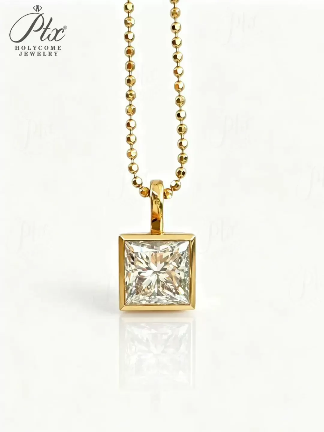 2ct Round Lab Grown Diamond Pendant Necklace D Color VVS1 14K Gold Plated GRA - Image 9
