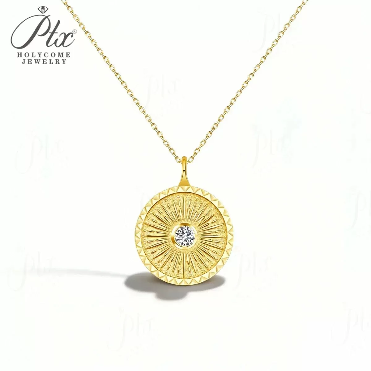 0.3ct Round Moissanite Pendant Necklace D Color VVS1 925 Sterling Silver GRA - Image 7