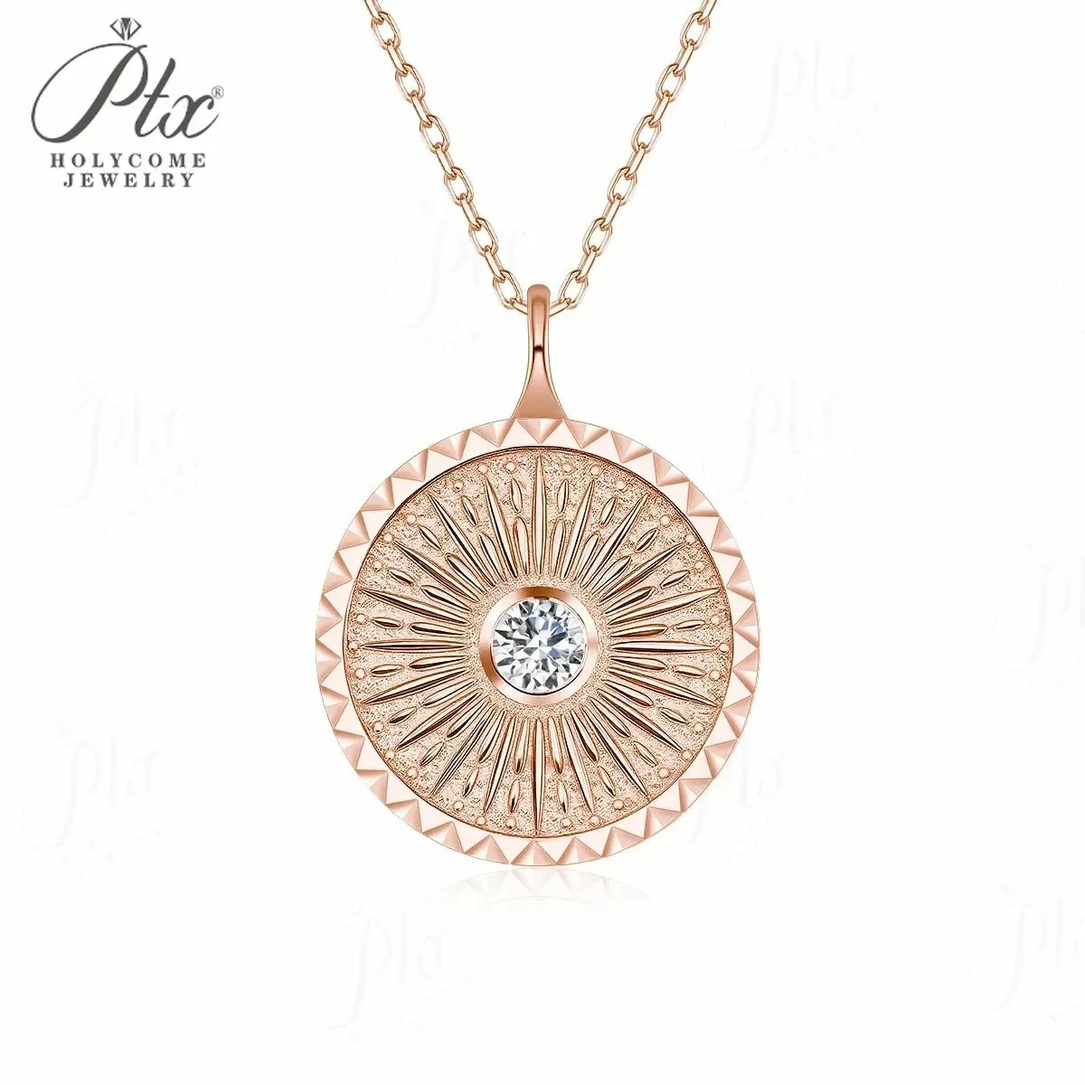0.3ct Round Moissanite Pendant Necklace D Color VVS1 925 Sterling Silver GRA - Image 8