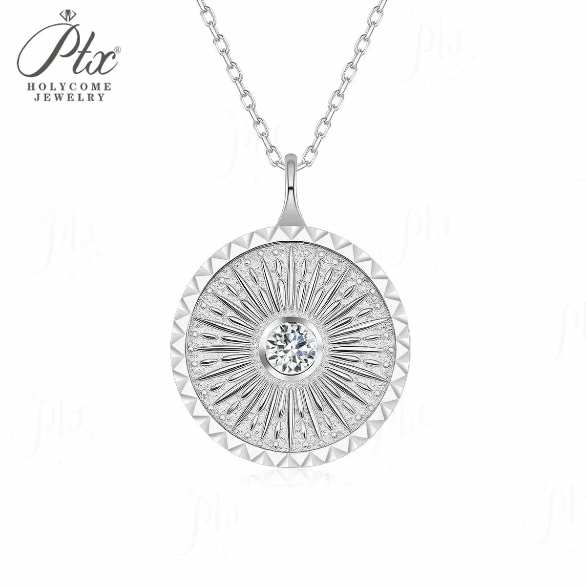 0.3ct Round Moissanite Pendant Necklace D Color VVS1 925 Sterling Silver GRA - Image 9
