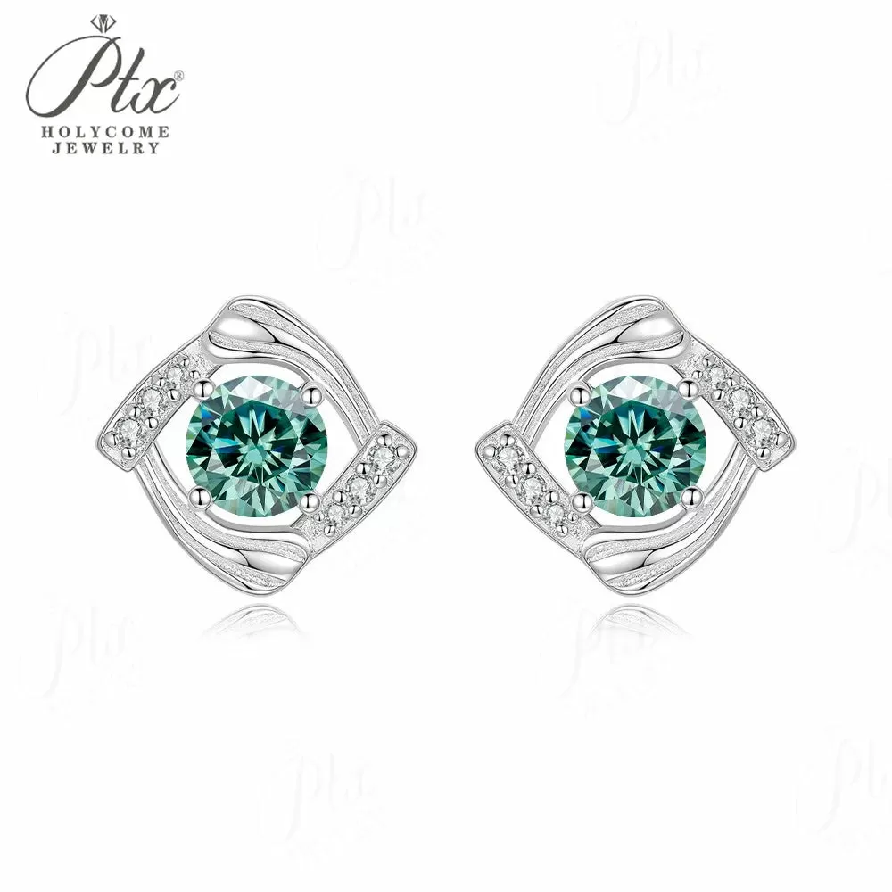 1ct Round Moissanite Stud Earrings D Color VVS1 925 Sterling Silver GRA - Image 10