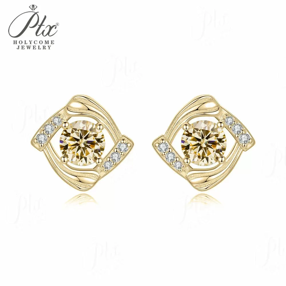 1ct Round Moissanite Stud Earrings D Color VVS1 925 Sterling Silver GRA - Image 11