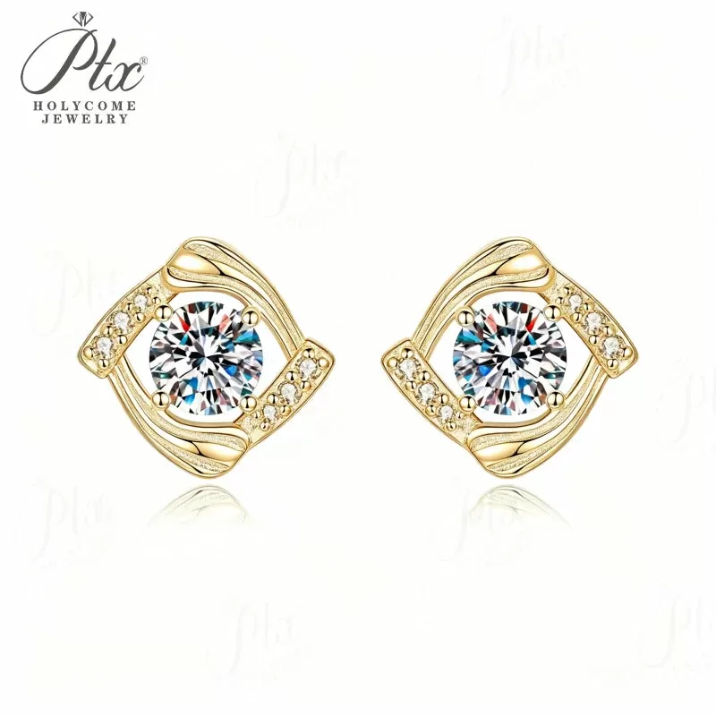 1ct Round Moissanite Stud Earrings D Color VVS1 925 Sterling Silver GRA - Image 15