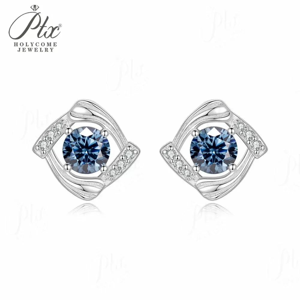 1ct Round Moissanite Stud Earrings D Color VVS1 925 Sterling Silver GRA - Image 18