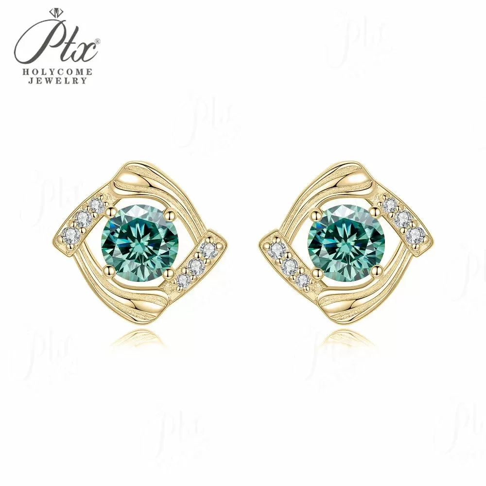 1ct Round Moissanite Stud Earrings D Color VVS1 925 Sterling Silver GRA - Image 9