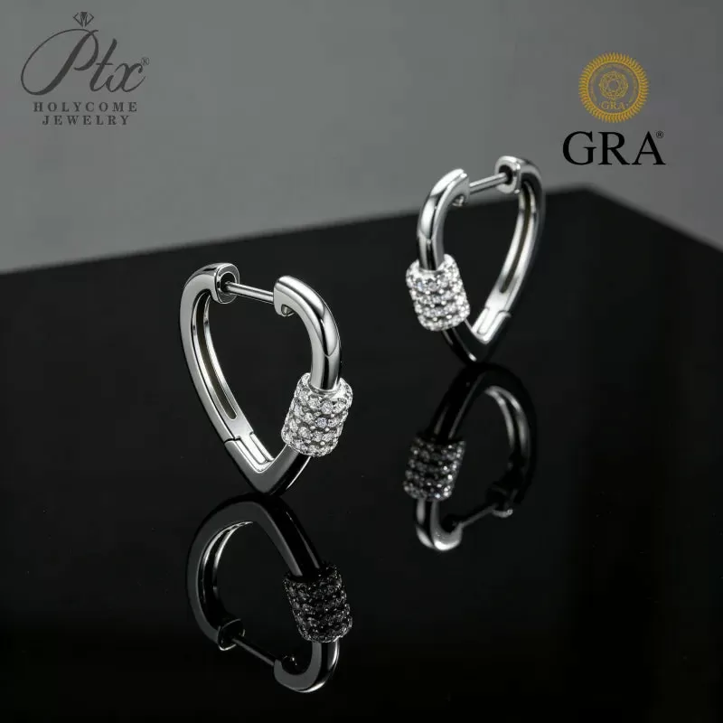 1ct Round Moissanite Stud Earrings D Color VVS1 925 Sterling Silver GRA - Image 3