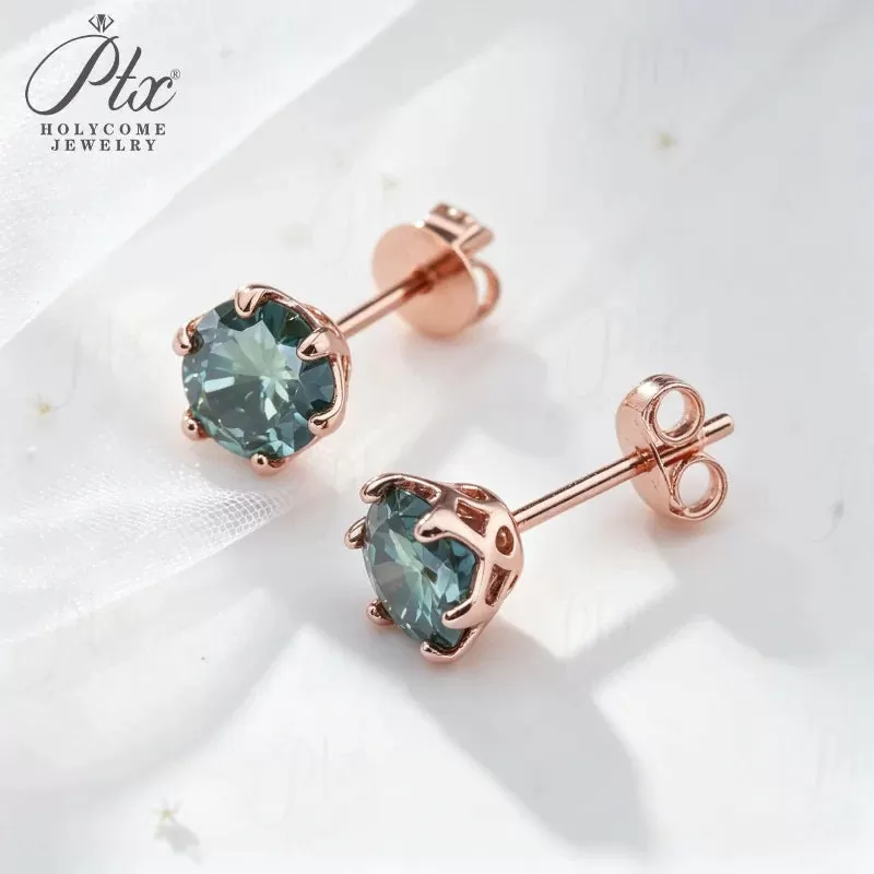 1ct Round Moissanite Stud Earrings D Color VVS1 925 Sterling Silver GRA - Image 11