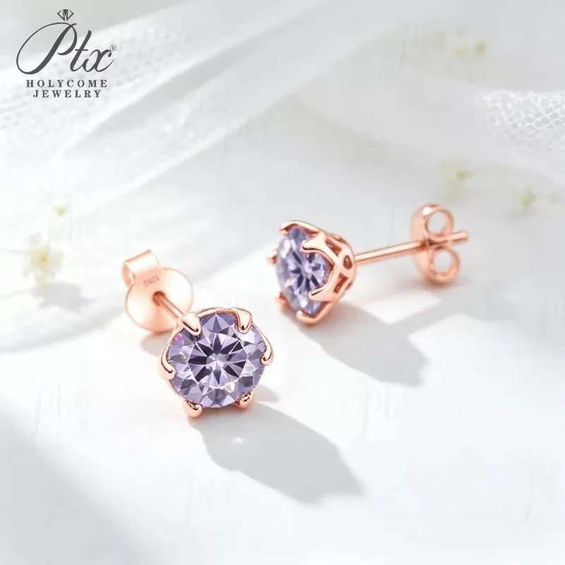 1ct Round Moissanite Stud Earrings D Color VVS1 925 Sterling Silver GRA - Image 13