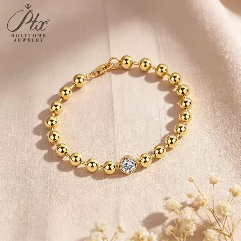 1ct Round Moissanite Bracelet D Color VVS1 925 Sterling Silver GRA - Image 4