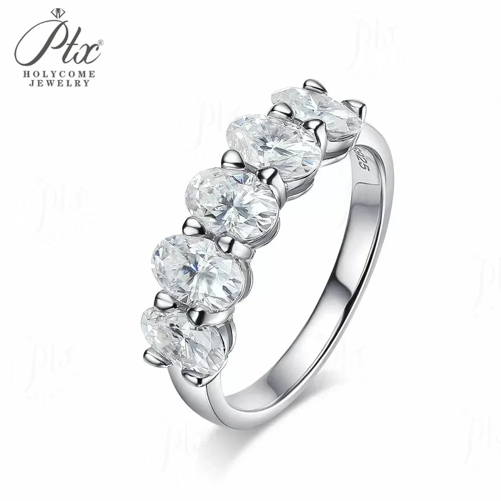 2.5ct Round Moissanite Ring D Color VVS1 925 Sterling Silver GRA - Image 7