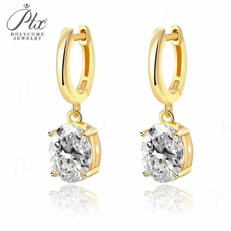 24ct Round Moissanite Stud Earrings D Color VVS1 925 Sterling Silver GRA - Image 10