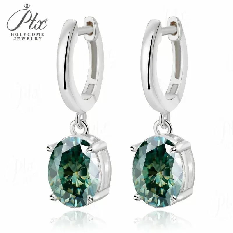 24ct Round Moissanite Stud Earrings D Color VVS1 925 Sterling Silver GRA - Image 7