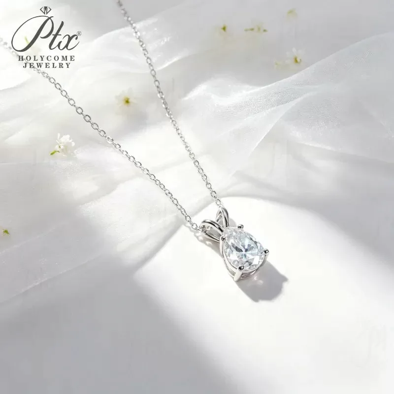 2-5ct Round Moissanite Pendant Necklace D Color VVS1 925 Sterling Silver GRA - Image 8