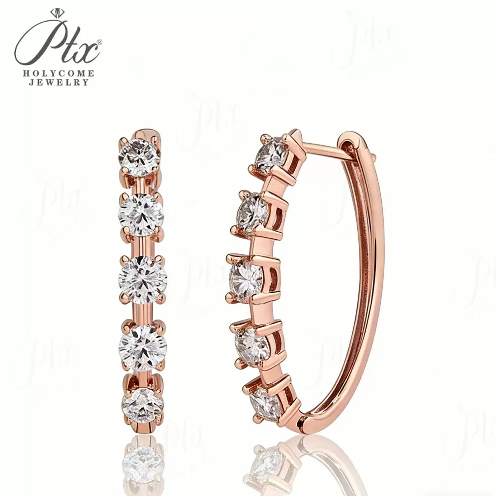 2ct Round Moissanite Stud Earrings D Color VVS1 925 Sterling Silver GRA - Image 8
