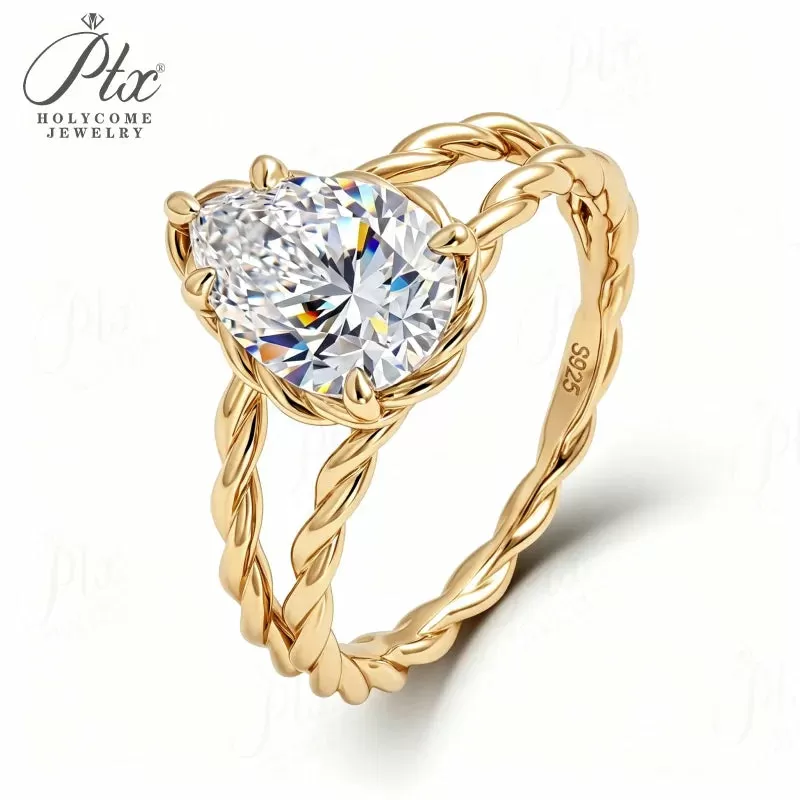 2ct Round Moissanite Ring D Color VVS1 925 Sterling Silver GRA - Image 6