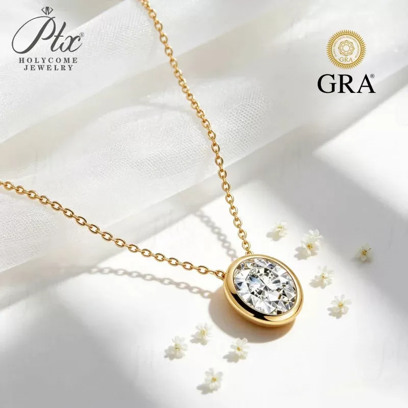 0.5-3ct Round Moissanite Pendant Necklace D Color VVS1 925 Sterling Silver GRA - Image 5