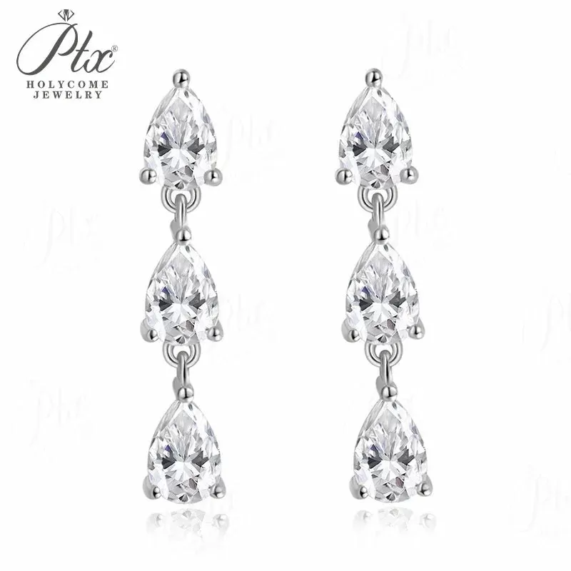 3ct Round Moissanite Stud Earrings D Color VVS1 925 Sterling Silver GRA - Image 8