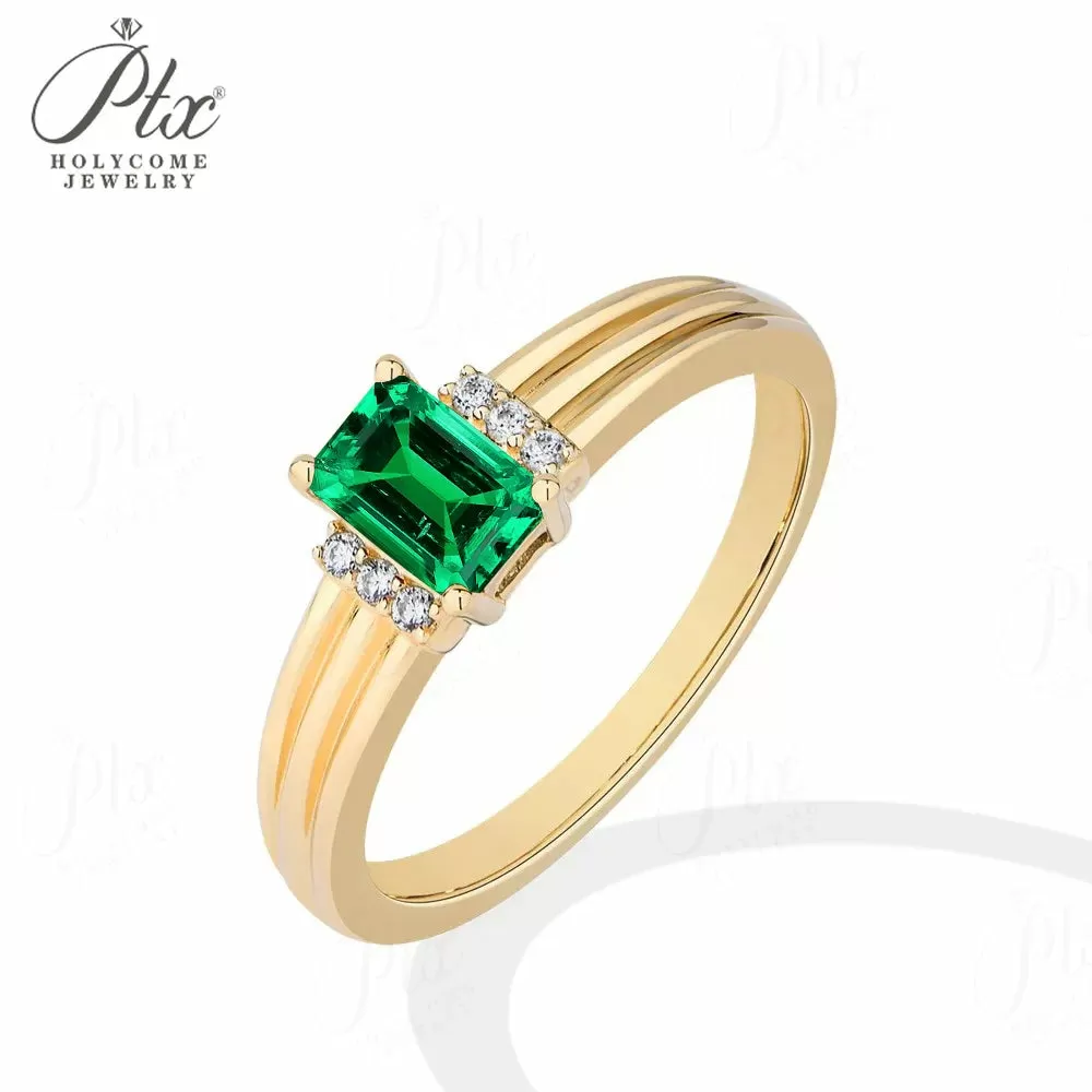 1ct Emerald Moissanite Ring D Color VVS1 925 Sterling Silver GRA - Image 21