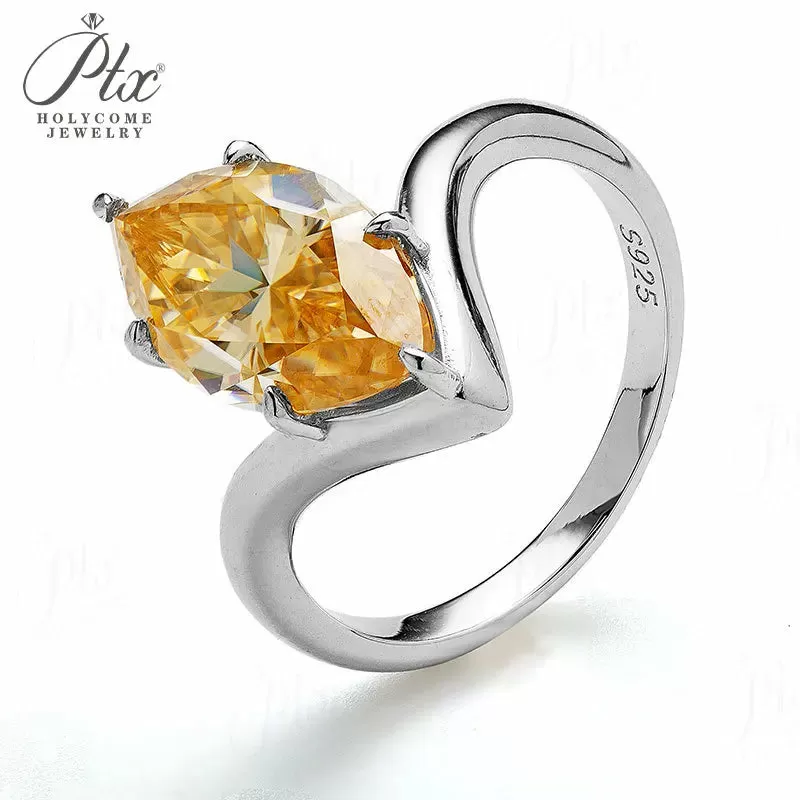 5ct Marquise Moissanite Ring D Color VVS1 925 Sterling Silver GRA - Image 8