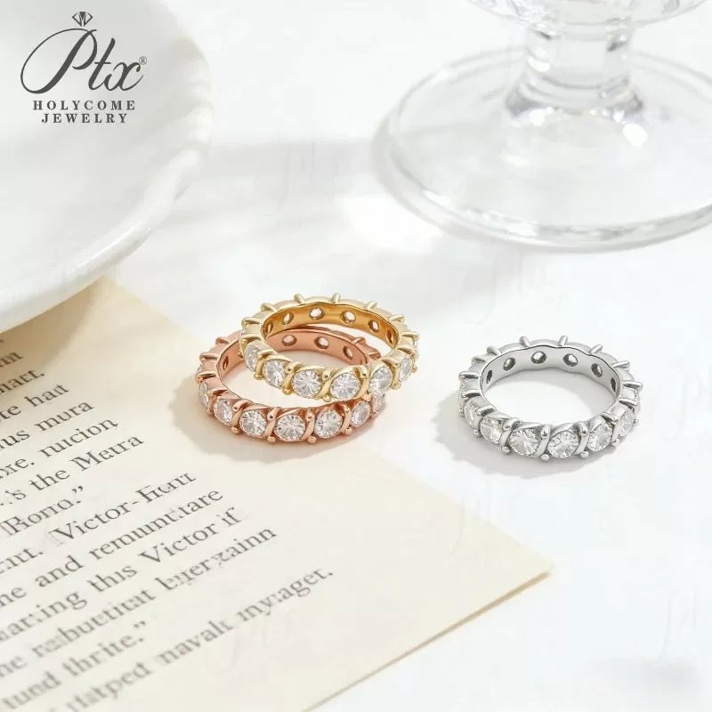 1ct Round Moissanite Jewelry D Color VVS1 925 Sterling Silver GRA - Image 3