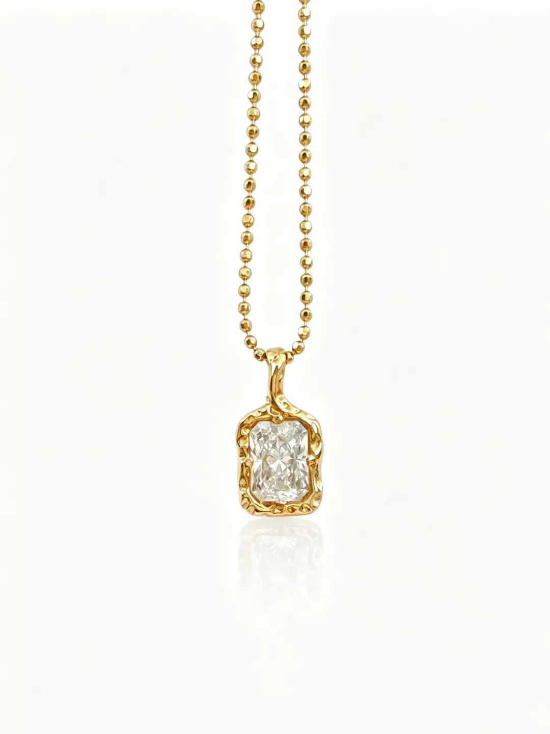 1ct Emerald Lab Grown Diamond Pendant Necklace D Color VVS1 14K Gold Plated IGI - Image 12