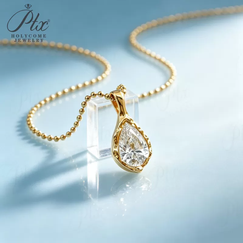 1ct Emerald Lab Grown Diamond Pendant Necklace D Color VVS1 14K Gold Plated IGI - Image 8