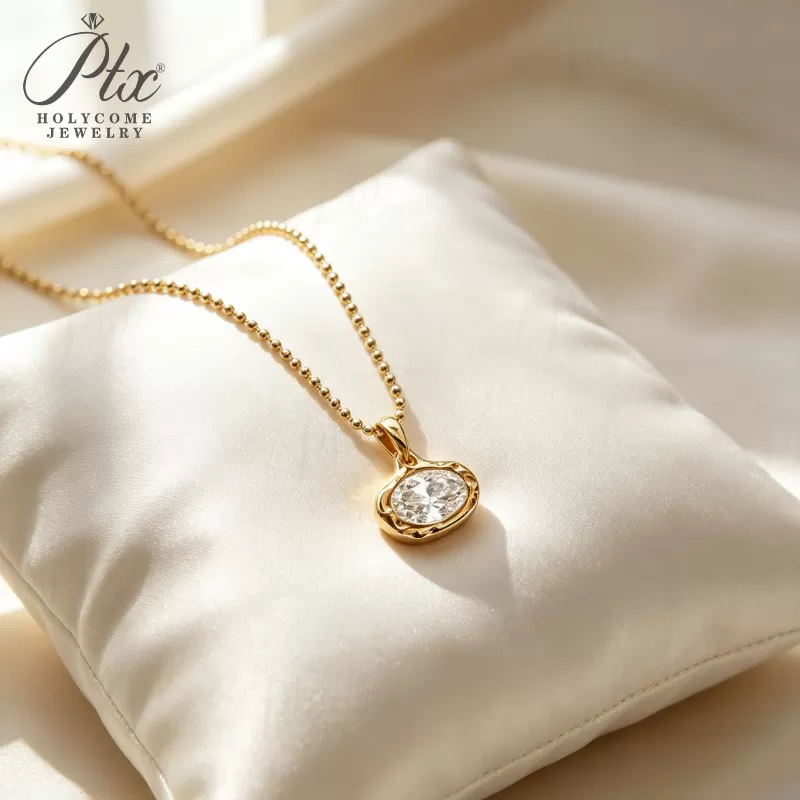 1ct Emerald Lab Grown Diamond Pendant Necklace D Color VVS1 14K Gold Plated IGI - Image 9