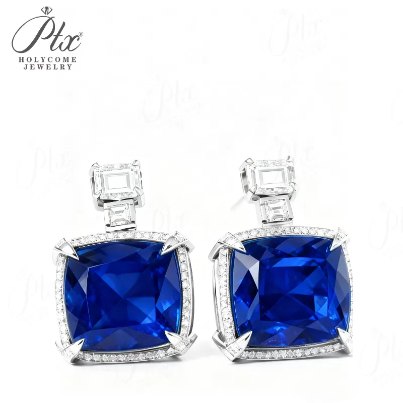 1ct Round Moissanite Stud Earrings D Color VVS1 925 Sterling Silver GRA - Image 2