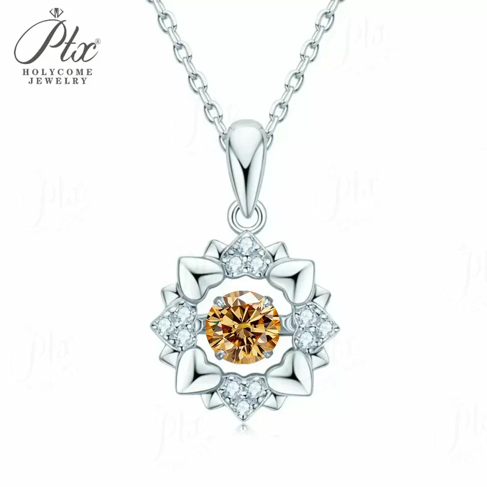 0.5ct Round Moissanite Pendant Necklace D Color VVS1 925 Sterling Silver GRA - Image 11