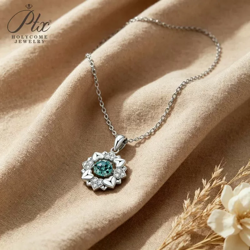 0.5ct Round Moissanite Pendant Necklace D Color VVS1 925 Sterling Silver GRA - Image 3
